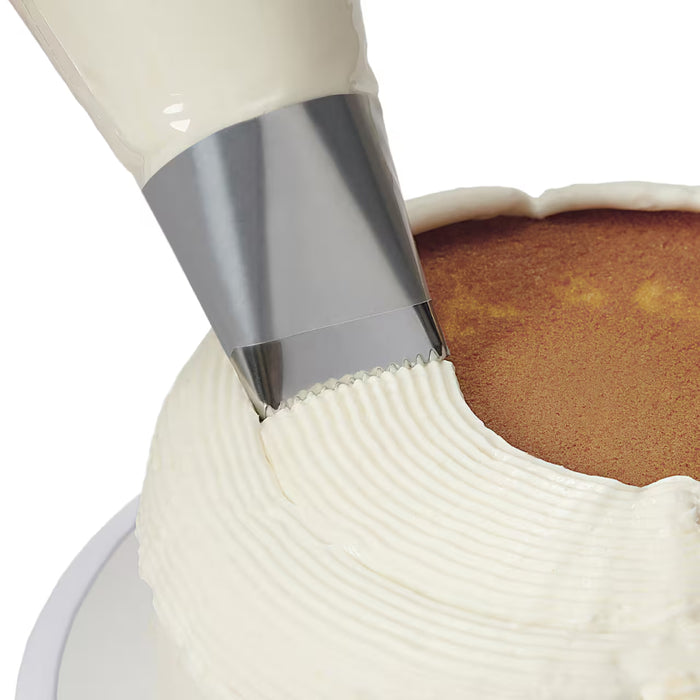 Ateco Stainless Steel Basketweave Icing Decorating Tip - Extra Large Size