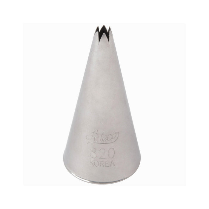 Ateco Stainless Steel Open Star Icing Decorating Tip - Medium Size