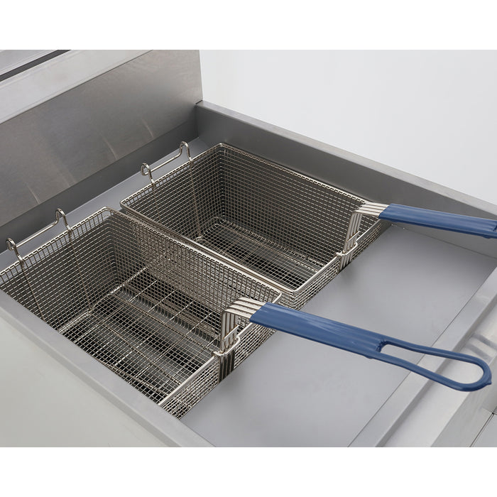 Atosa ATFS-75 75 Lb. Gas Heavy Duty Commercial Deep Fryer - 136,000 BTU