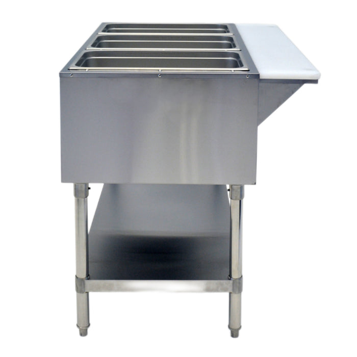 Atosa CSTEA-2C Open Well Electric Steam Table with 2-Pan, Undershelf and Cutting Board - 120 V