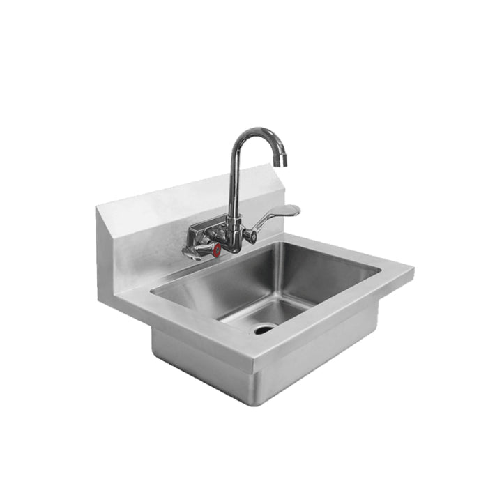 Atosa MRS-HS-18 18" Splash Mount Hand Sink with 4" Goose Neck Faucet - 14" × 10" × 5" Bowl