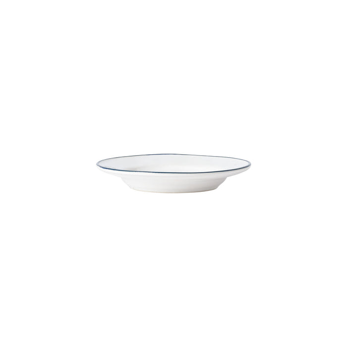 Costa Nova 5.8" Beja White & Blue Round Stoneware Appetizer Plate - 6/Case - ATP151-BLU