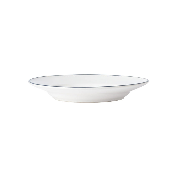 Costa Nova 8.8" Beja White & Blue Round Stoneware Salad/Dessert Plate - 6/Case - ATP231-BLU