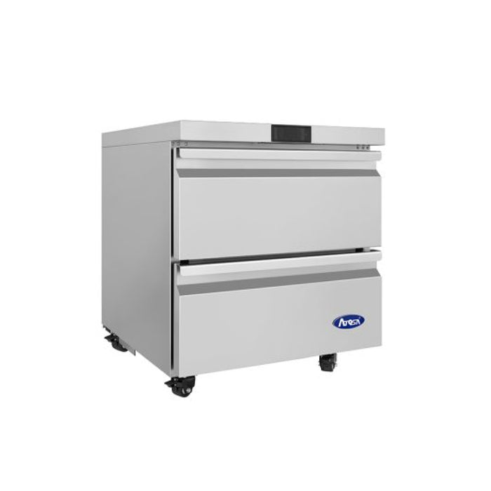 Atosa AUF27D2 27" 2-Drawer Undercounter Freezer - 6.5 Cu. Ft.