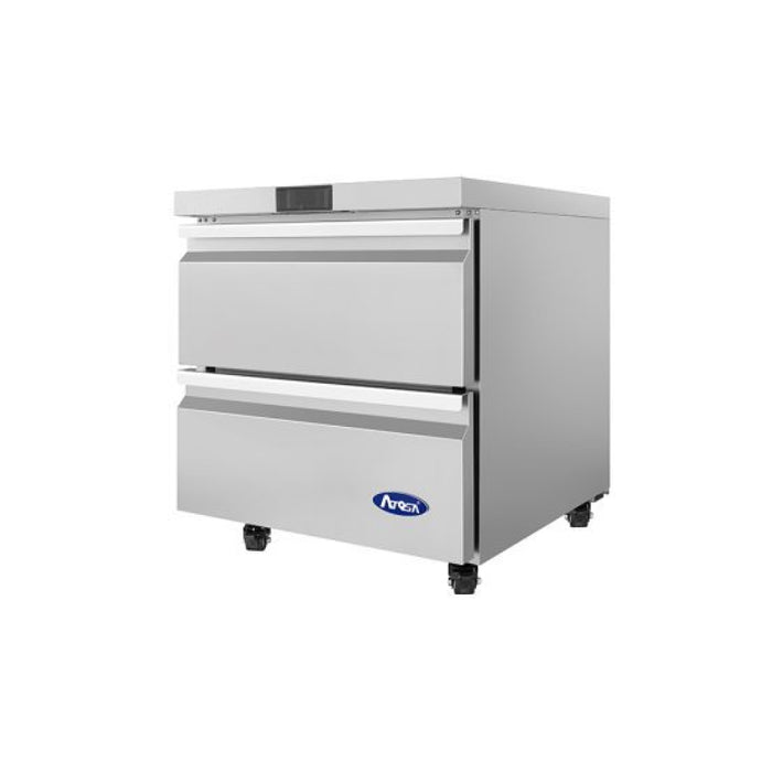 Atosa AUF27D2 27" 2-Drawer Undercounter Freezer - 6.5 Cu. Ft.