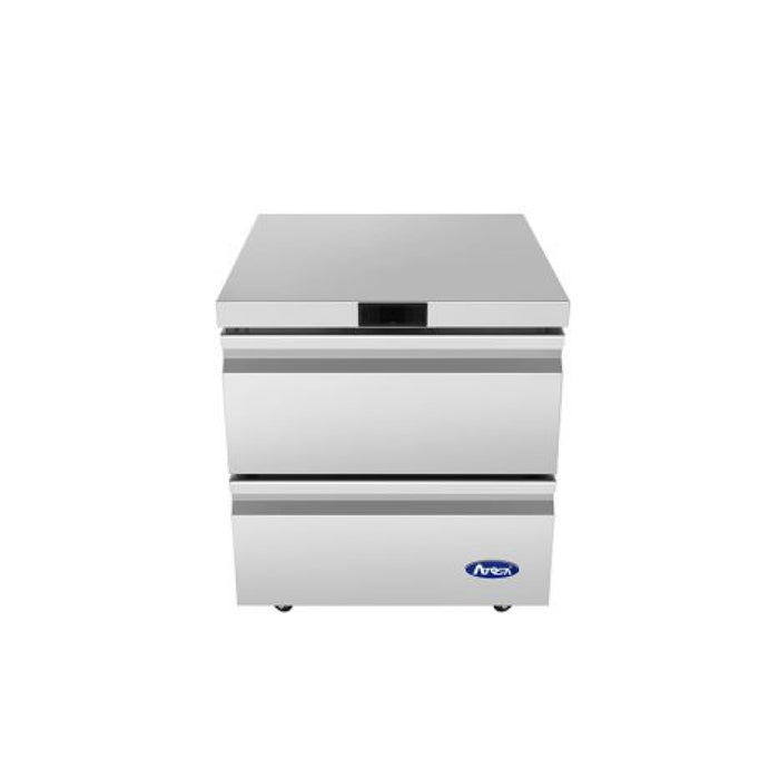 Atosa AUF27D2 27" 2-Drawer Undercounter Freezer - 6.5 Cu. Ft.