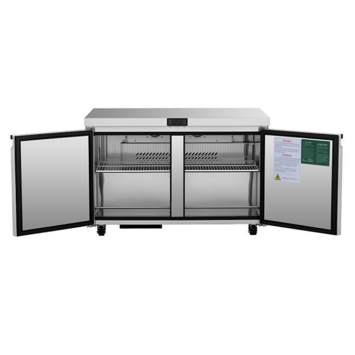 Atosa AUF48SD 48" 2-Door Undercounter Freezer - 11.8 Cu. Ft.