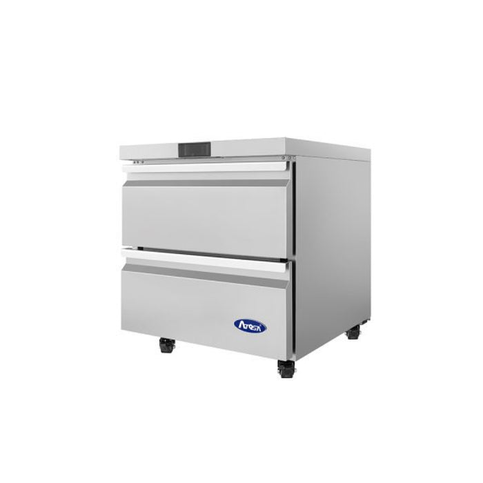 Atosa AUR27D2 27.5" Solid 2-Drawer Undercounter Refrigerator - 6.5 Cu. Ft.