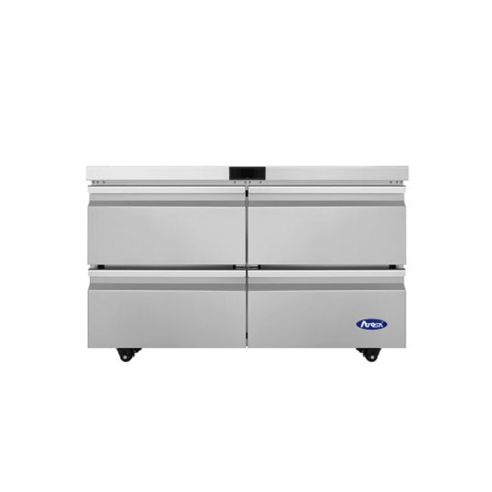 Atosa AUR48D4 48.25" Solid 4-Drawer Undercounter Refrigerator - 12.2 Cu. Ft.