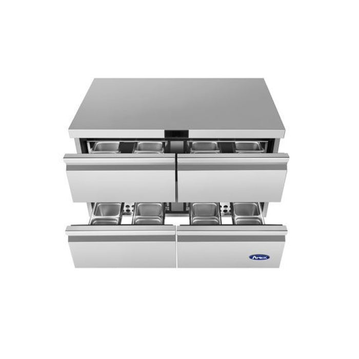 Atosa AUR48D4 48.25" Solid 4-Drawer Undercounter Refrigerator - 12.2 Cu. Ft.
