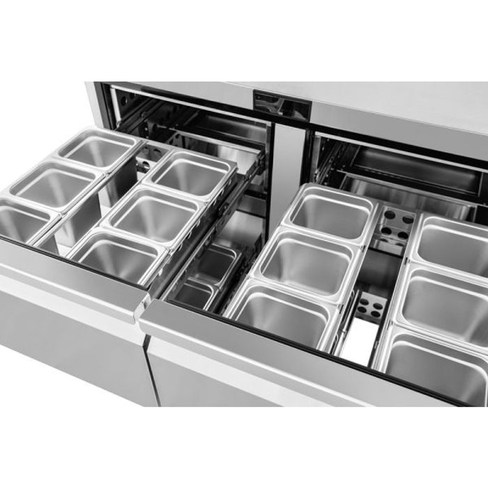 Atosa AUR48D4 48.25" Solid 4-Drawer Undercounter Refrigerator - 12.2 Cu. Ft.