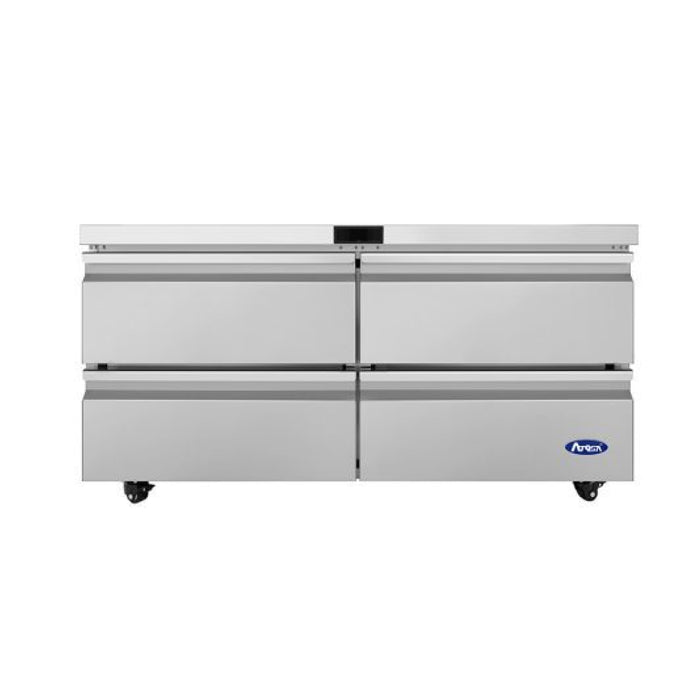 Atosa AUR60D4 60.25" Solid 4-Drawer Undercounter Refrigerator - 15.5 Cu. Ft.