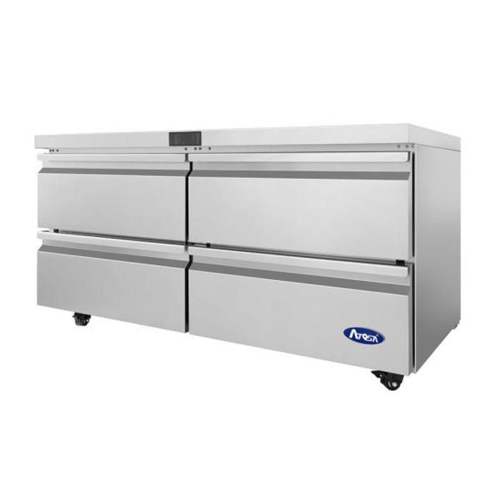 Atosa AUR60D4 60.25" Solid 4-Drawer Undercounter Refrigerator - 15.5 Cu. Ft.