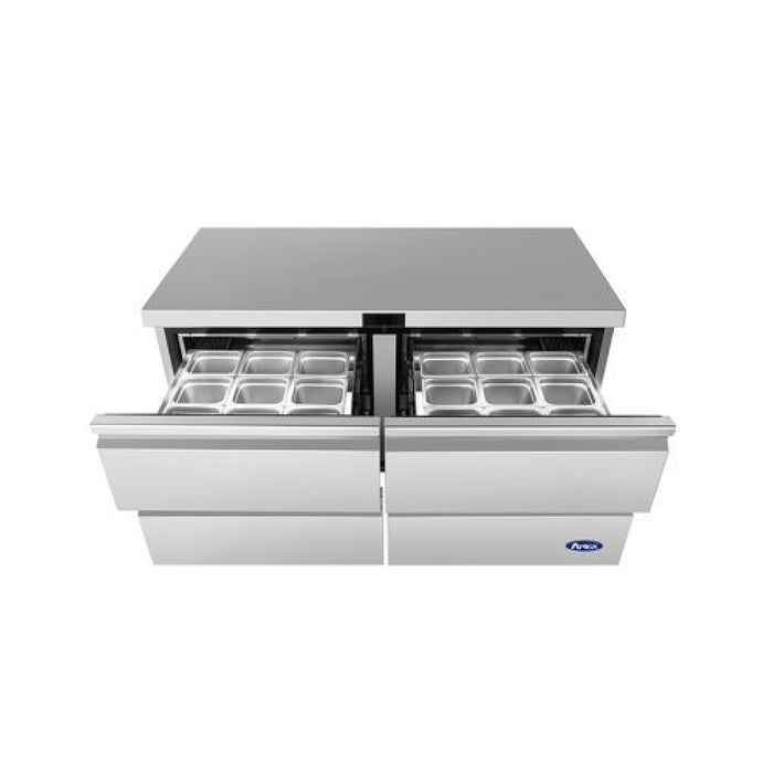 Atosa AUR60D4 60.25" Solid 4-Drawer Undercounter Refrigerator - 15.5 Cu. Ft.