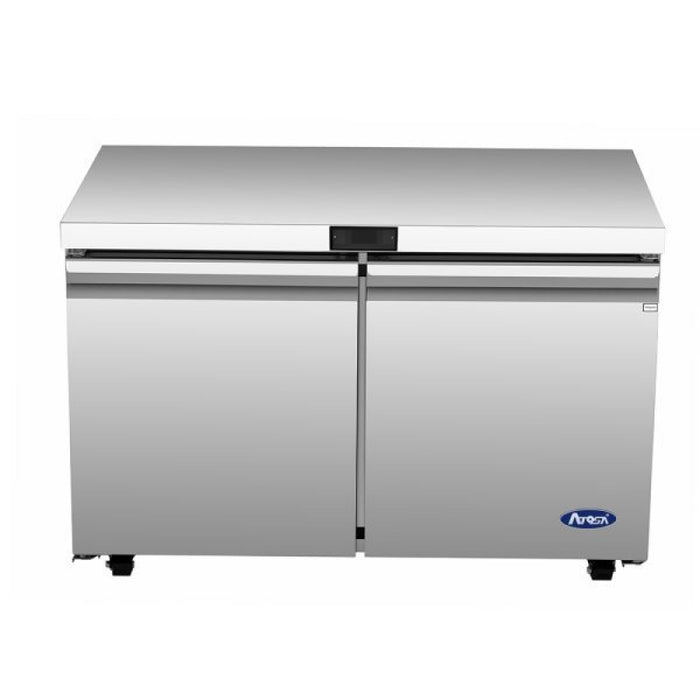 Atosa AUR60SD 60" Solid 2-Door Undercounter Refrigerator - 15 Cu. Ft.
