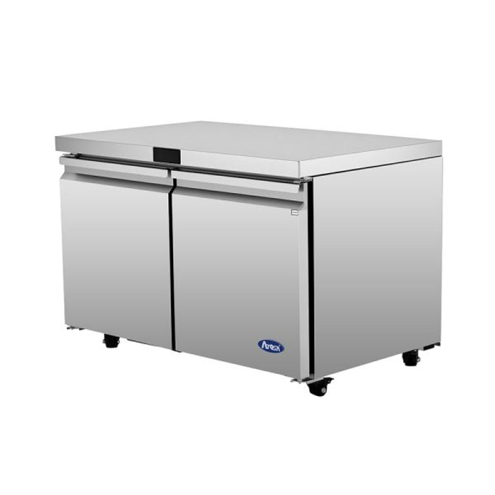 Atosa AUR60SD 60" Solid 2-Door Undercounter Refrigerator - 15 Cu. Ft.