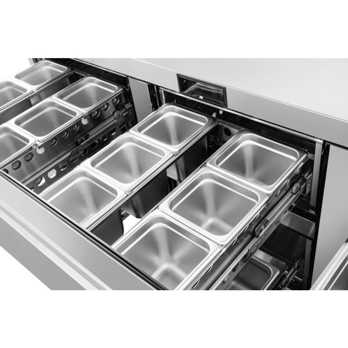 Atosa AUR72D6 72" Solid 6-Drawer Undercounter Refrigerator - 18.9 Cu. Ft.
