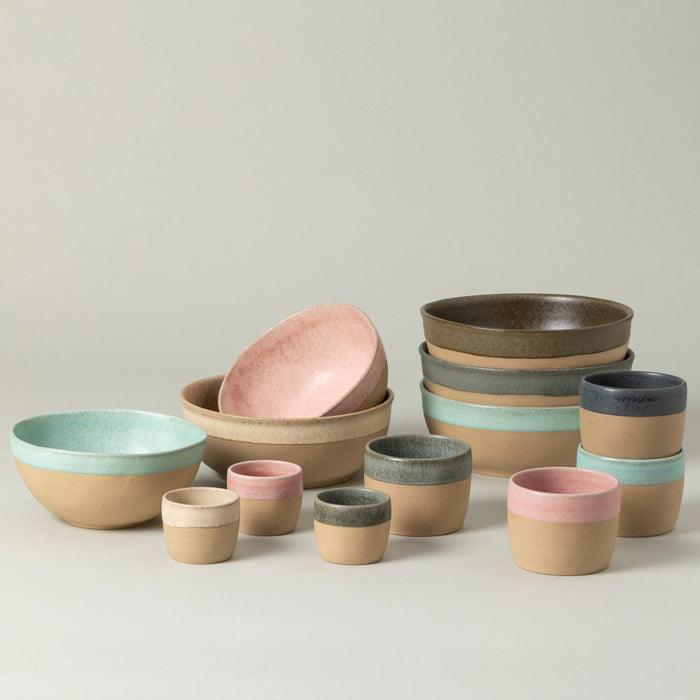 Costa Nova 22.6 Oz. Arenito Aqua Blue Round Stoneware Cereal/Latte Bowl - 6/Case - 2LNS161-AQU