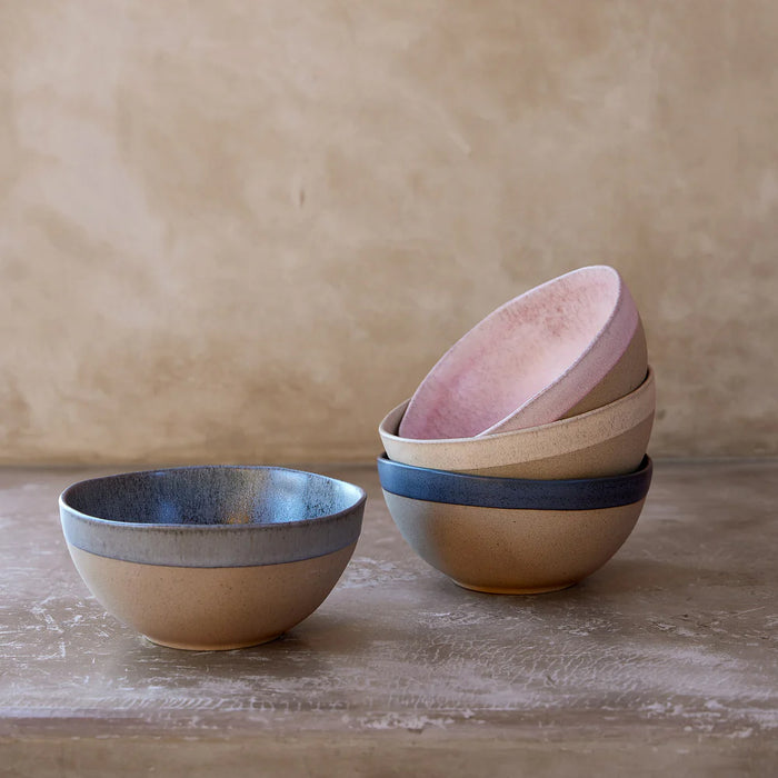 Costa Nova 22.6 Oz. Arenito Mauve Pink Round Stoneware Cereal/Latte Bowl - 6/Case - 2LNS161-PNK