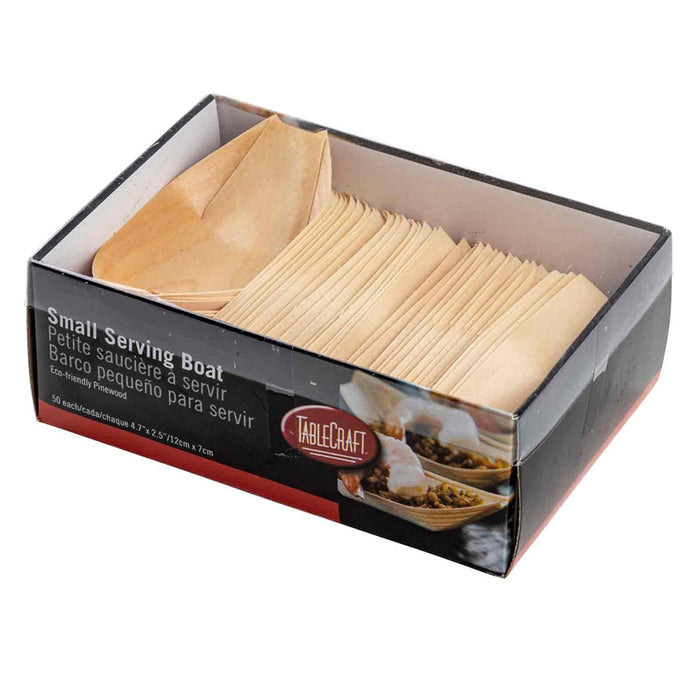 TableCraft BAMDB45 4.5" x 2.5" Disposable Serving Boat - 50/Pack