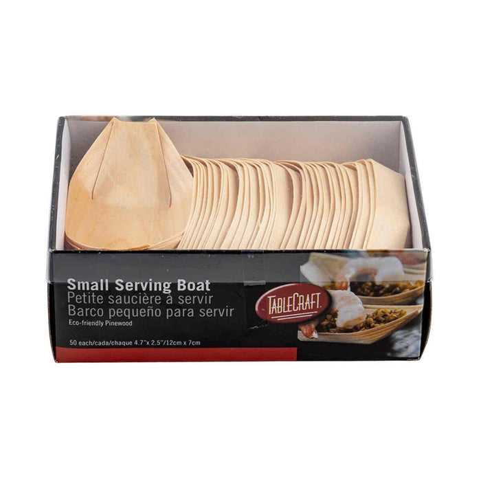 TableCraft BAMDB45 4.5" x 2.5" Disposable Serving Boat - 50/Pack
