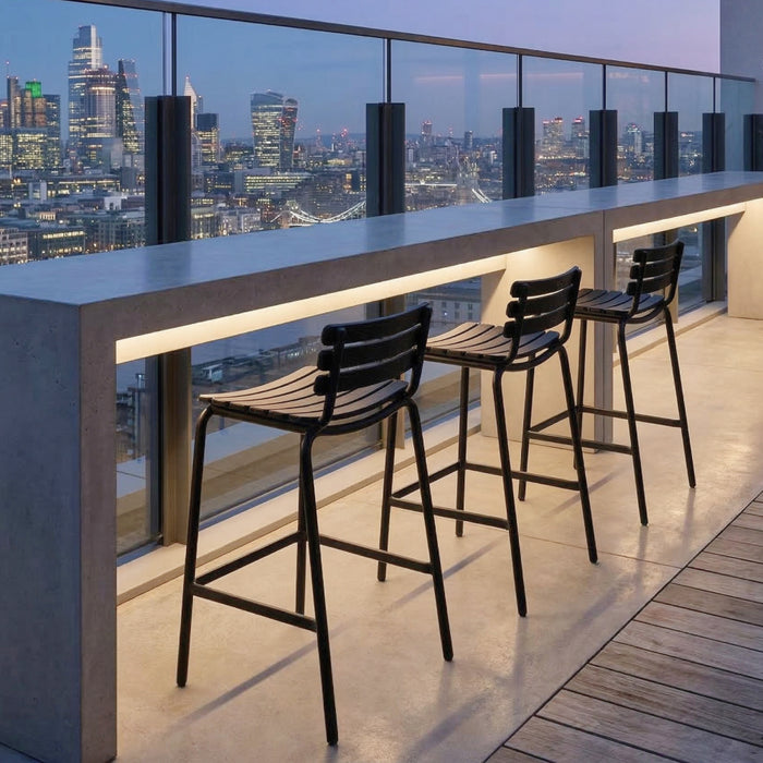 Houe ReClips Black Bar Stool - 22305-2024