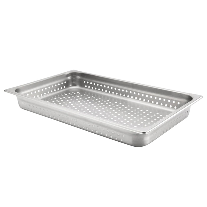 Browne 2.5" 22 Gauge Anti-Jam Full Size Perforated Steam Table Pan / Hotel Pan - 22112