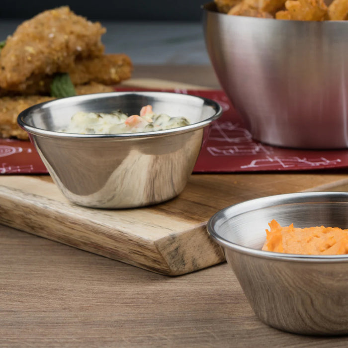 Browne 515058 1.5 Oz Stainless Steel Cocktail Sauce Cup - 12/Case