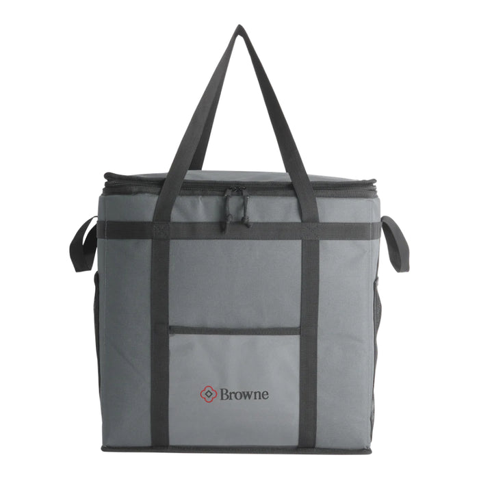 Browne 575390 16" x 14" x 14" Insulated Delivery Bag - Grey