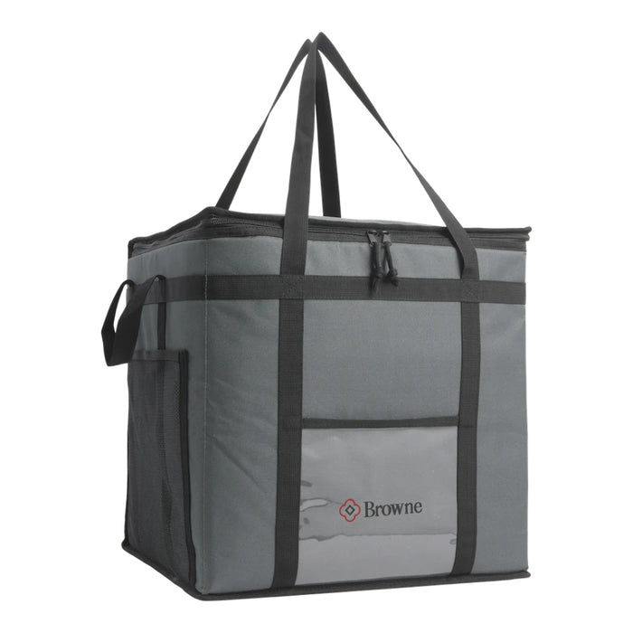 Browne 575390 16" x 14" x 14" Insulated Delivery Bag - Grey