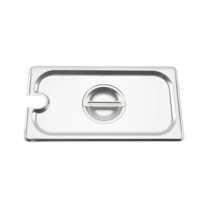 Browne Stainless Steel Notched Cover for 1/3 Size Steam Table Pan - 575549