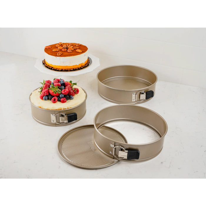 Cuisipro 746290 9" Non-Stick Spring Form Cake Pan with Wave Pattern