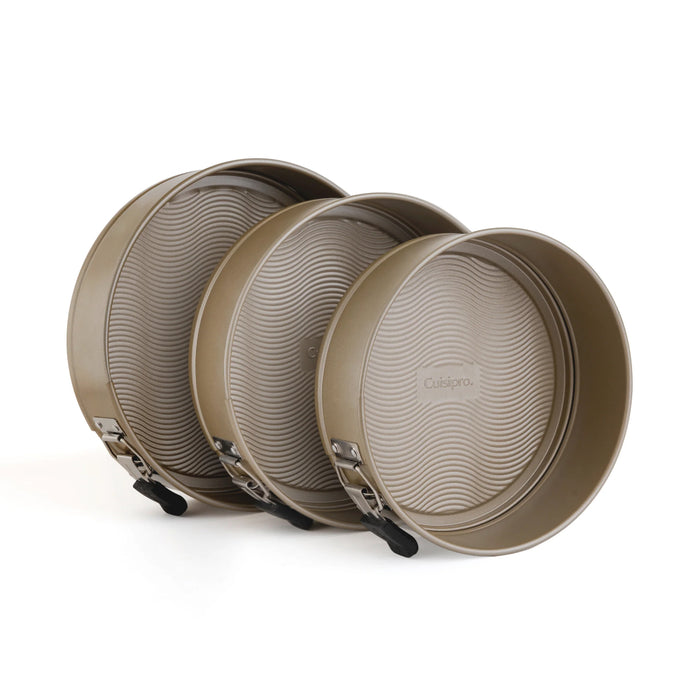 Cuisipro 746290 9" Non-Stick Spring Form Cake Pan with Wave Pattern