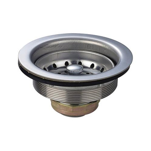 BK Resources BKDR-4 4.5" Stainless Steel Basket Drain with Crumb Cup - 3.5" Opening