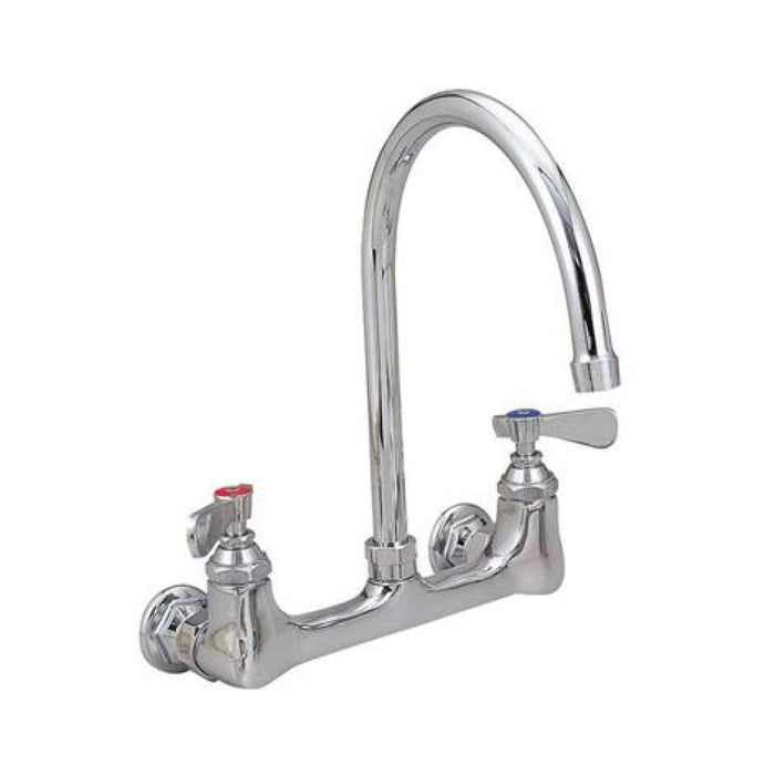 BK Resources BKF-3G-G 8" O.C. Optiflow Splash Mount Faucet With 3.5" Gooseneck Spout