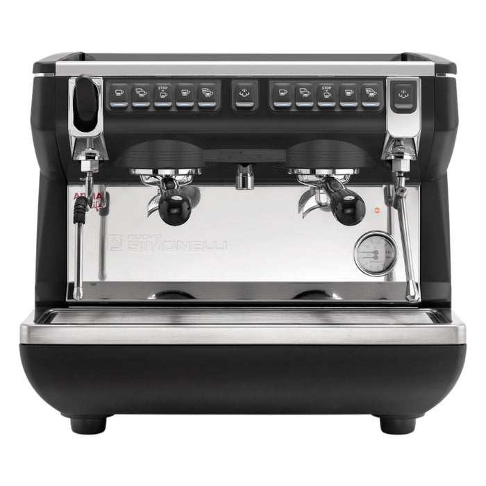 Nuova Simonelli Appia Life 2-Group Compact Size Volumetric Espresso Machine with EasyCream - Black