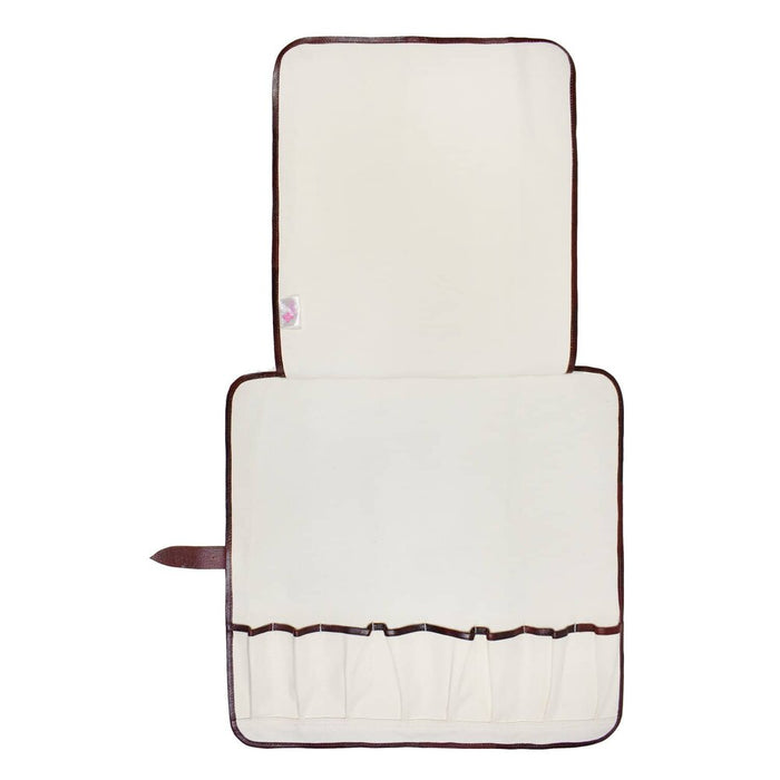 Boldric BOLB121 8-Pocket One Buckle Tan Leather Knife Bag