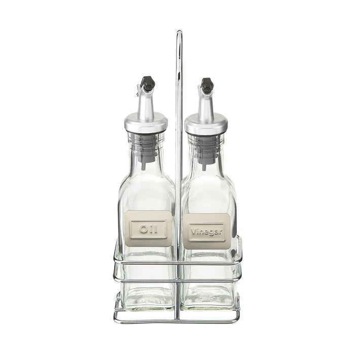 Cuisinox BOT-SML Oil & Vinegar Cruet Set with Caddy and English Labels
