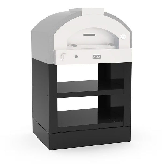 Alfa Quick 2 Pizze Black Oven Base - BPQ2PNER