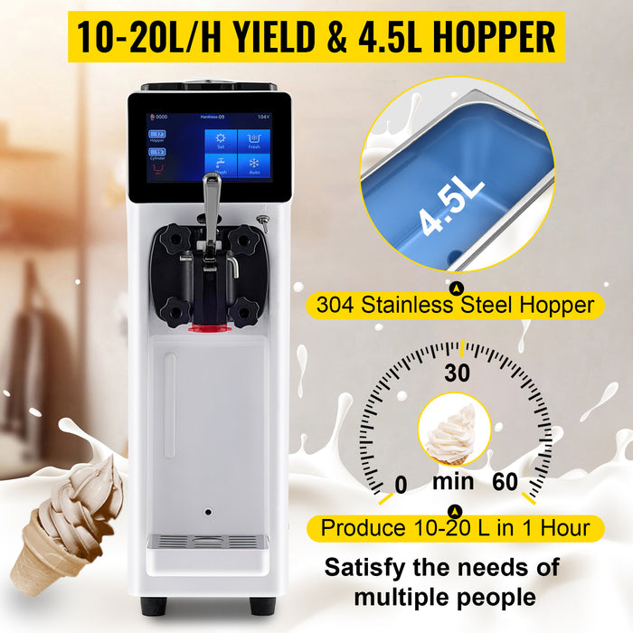 Nella 4.5L Commercial Countertop Soft Ice Cream Machine - 110V, 10-15L/hr Output