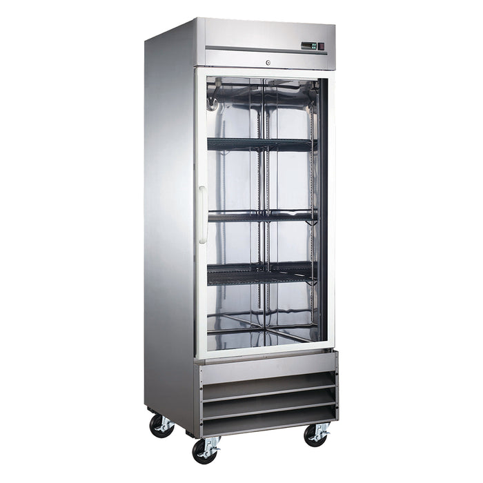 EFI C1-27GDSVCX 29" X-Line Bottom Mount Glass Single Door Reach-In Refrigerator - 23 Cu. Ft.