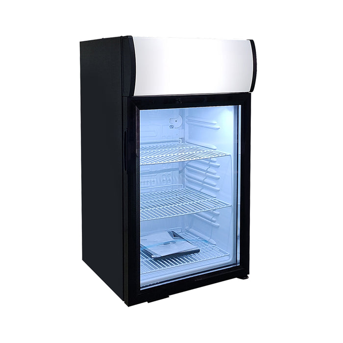EFI C1-68GDCT-L 18" Countertop Glass Door Refrigerator Merchandiser - 68 L