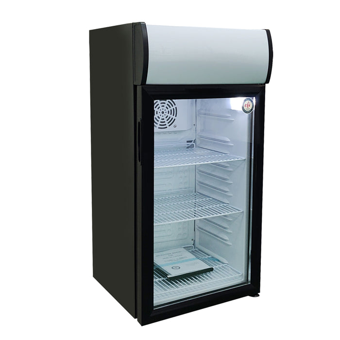 EFI C1-80GDCT-L 18" Countertop Glass Door Refrigerator Merchandiser - 80 L