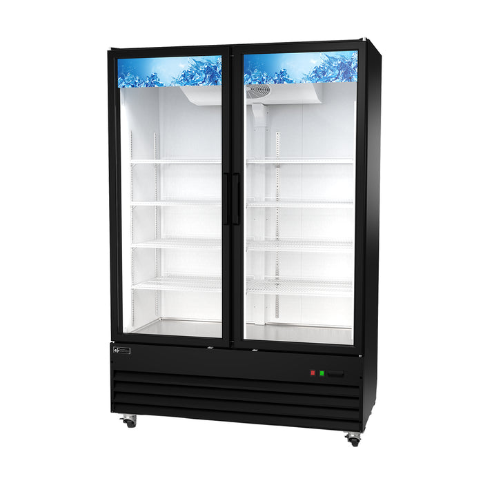 EFI C2-54GDX 54" X-Line Glass 2-Door Refrigerated Merchandiser - 39.7 Cu. Ft.