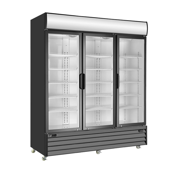 EFI C3-68GD 68" Glass 3-Door Refrigerated Merchandiser - 49 Cu. Ft.