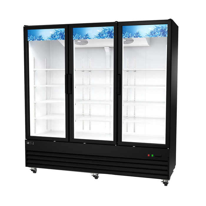 EFI C3-78GDX 78" X-Line Glass 3-Door Refrigerated Merchandiser - 66.5 Cu. Ft.
