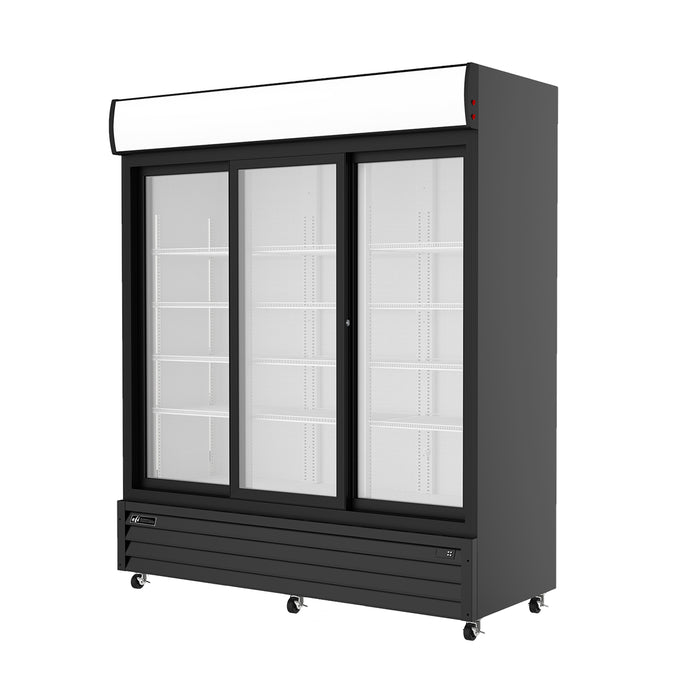 EFI C3S-68GD 68" Glass Sliding 3-Door Refrigerated Merchandiser - 46 Cu. Ft.