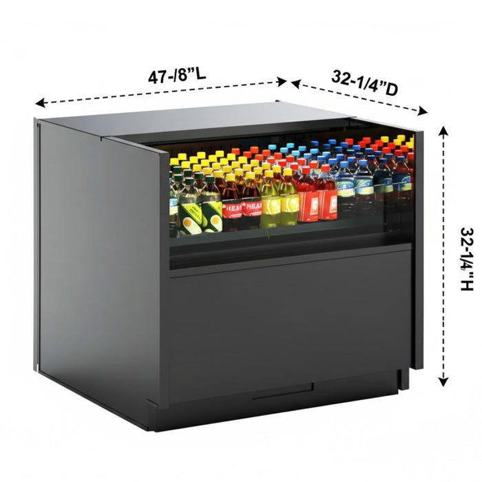 Structural Concepts 47" Self-Service Air Curtain Undercounter Merchandiser - C43R-UC