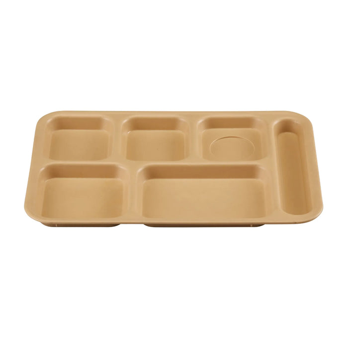 Cambro 10146CW145 Camwear® 14.5" x 10" 6-Compartment Serving Tray - Yellow