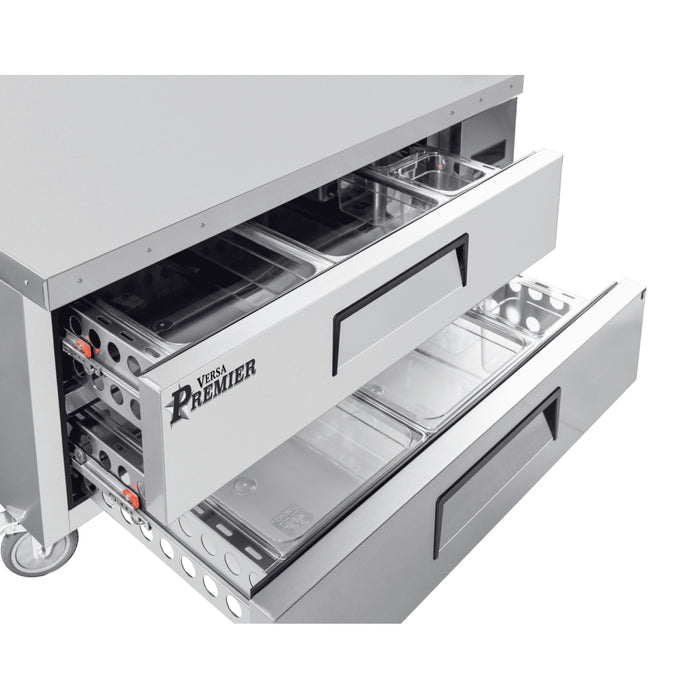 EFI Premier CCB-48VCP 48" 2-Drawer Refrigerated Chef Base - 3.2 Cu. Ft.